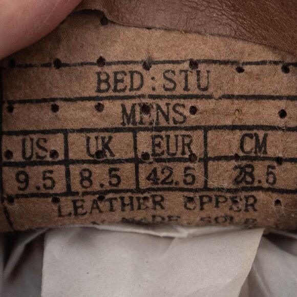 Bed Stu Leather Canvas Trout Slip-On Loafers Size 9.5 - Picture 9 of 11